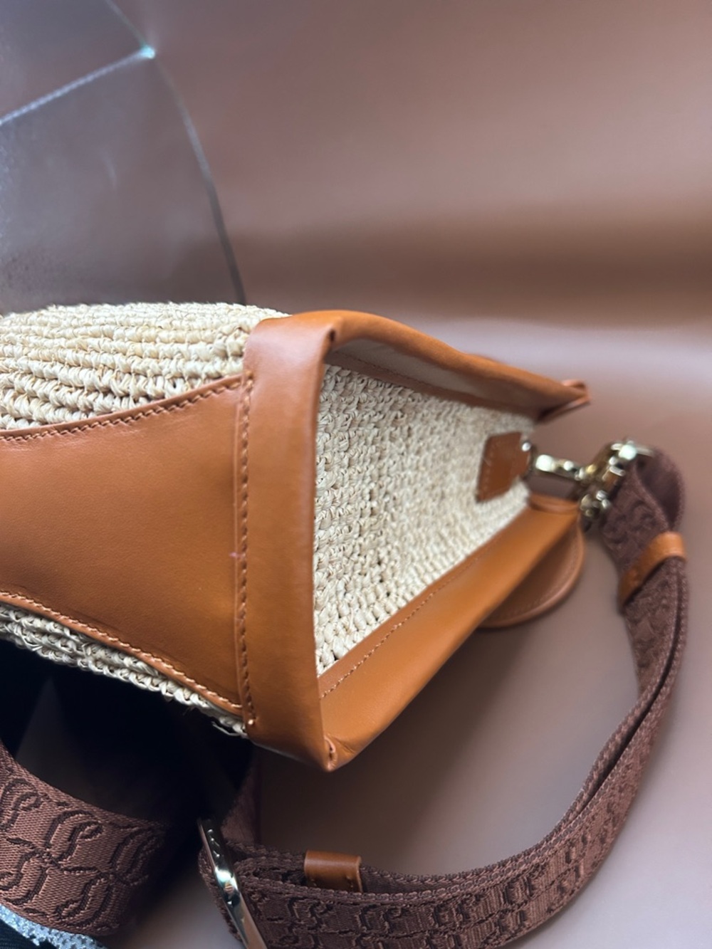 Christian Louboutin By My Side mini raffia tote bag w/COA - Picture 7 of 15